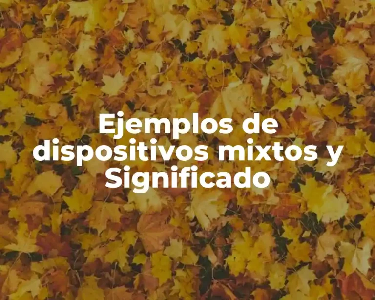 Ejemplos de dispositivos mixtos y Significado