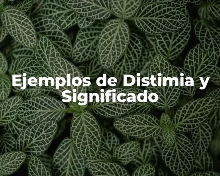 Ejemplos de Distimia y Significado