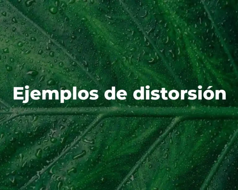 Ejemplos de distorsión