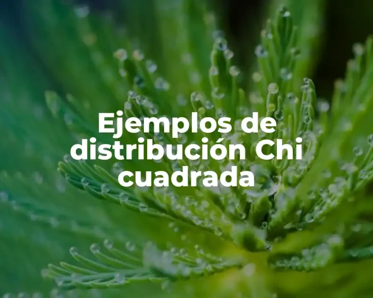 Ejemplos de distribución Chi cuadrada