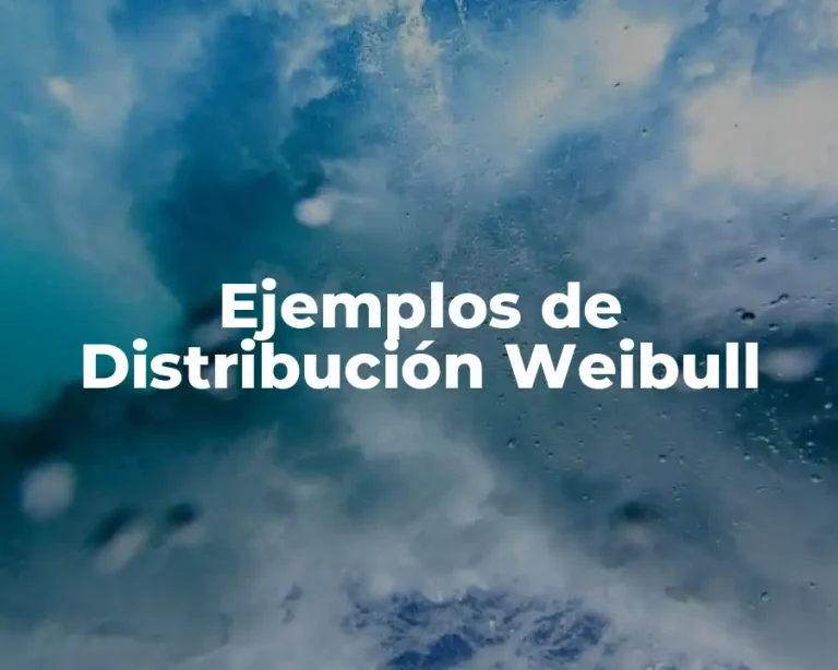 Ejemplos de Distribución Weibull