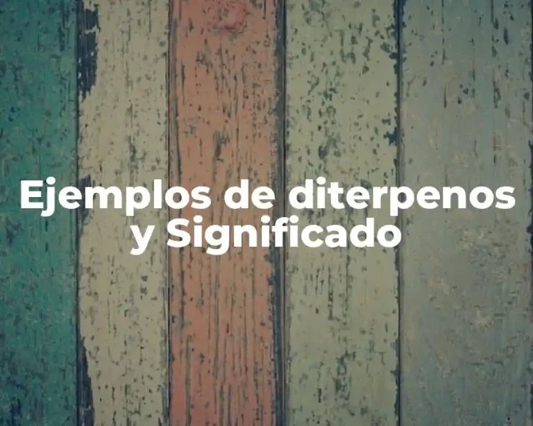 Ejemplos de diterpenos y Significado