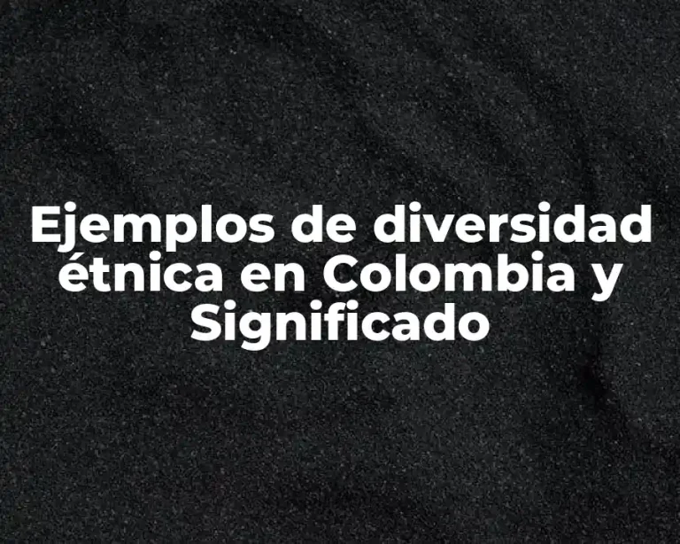 Ejemplos de diversidad étnica en Colombia y Significado