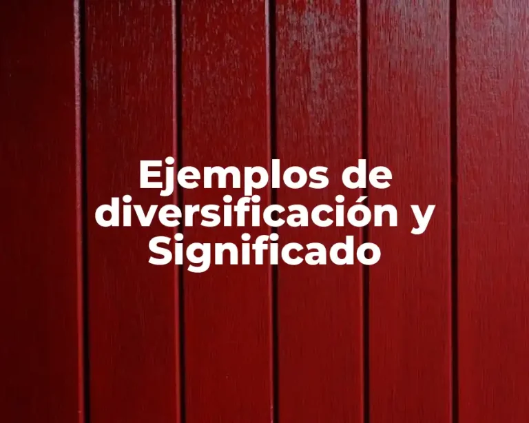 Ejemplos de diversificación y Significado
