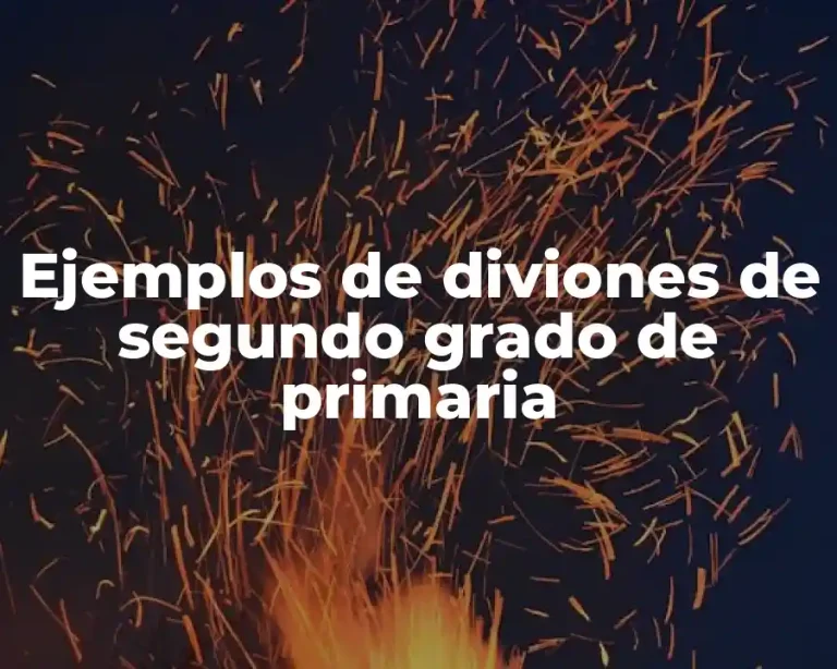 Ejemplos de diviones de segundo grado de primaria