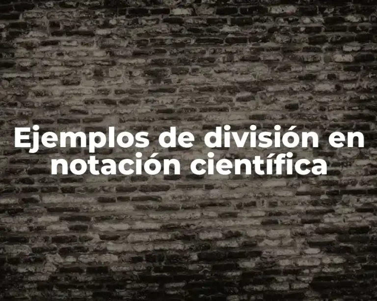 Ejemplos de división en notación científica