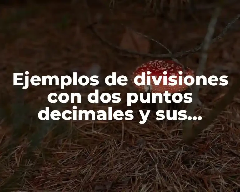 Ejemplos de divisiones con dos puntos decimales y sus resultados