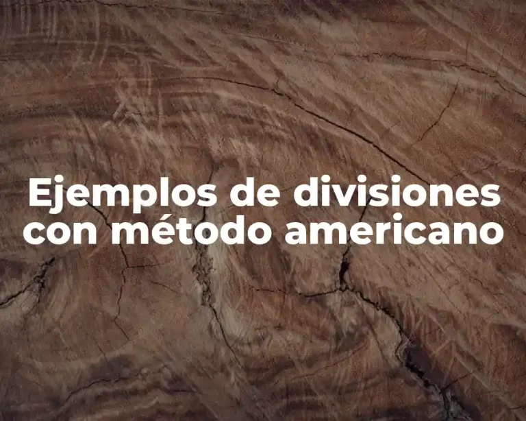 Ejemplos de divisiones con método americano