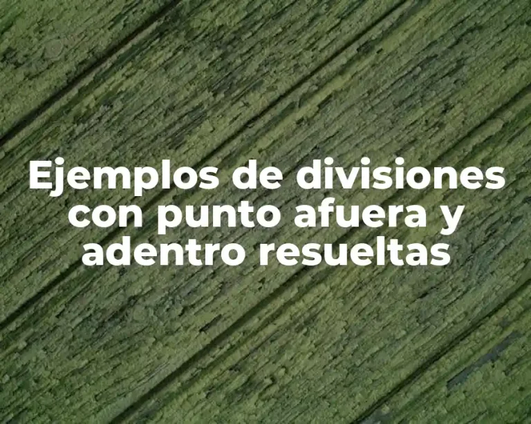 Ejemplos de divisiones con punto afuera y adentro resueltas