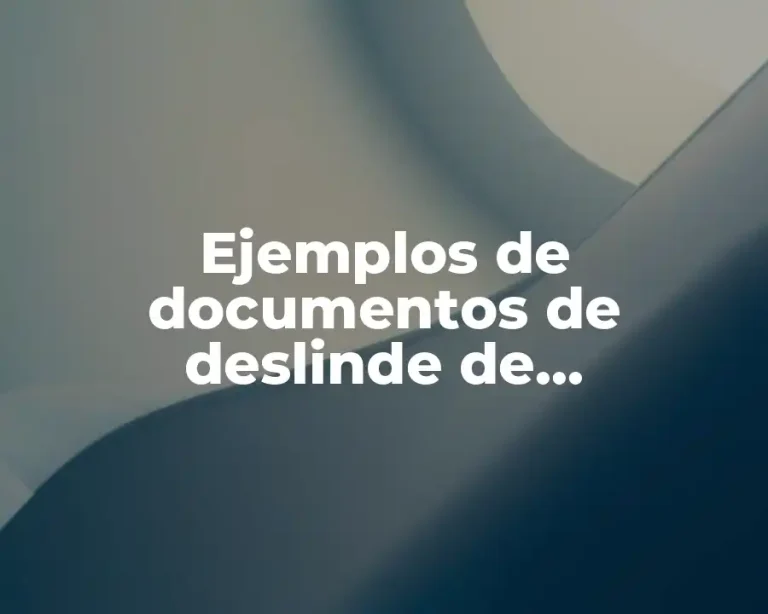 Ejemplos de documentos de deslinde de responsabilidades de una empresa