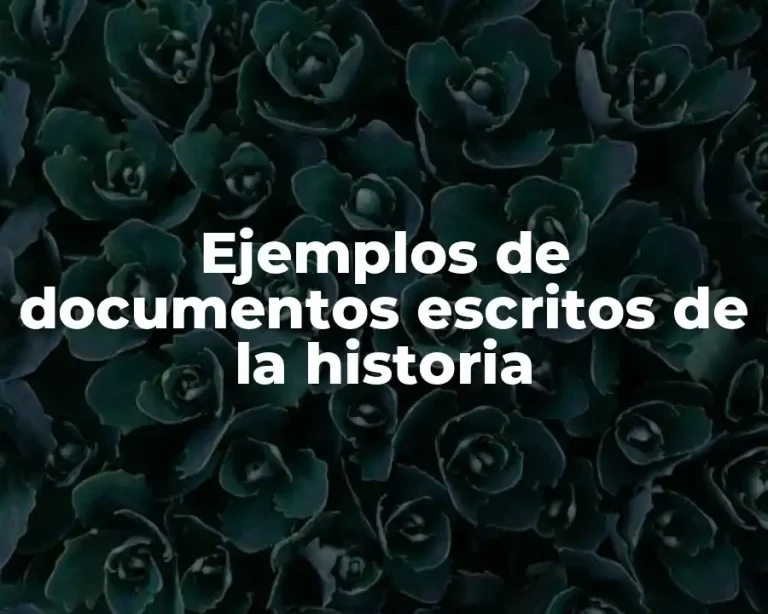 Ejemplos de documentos escritos de la historia