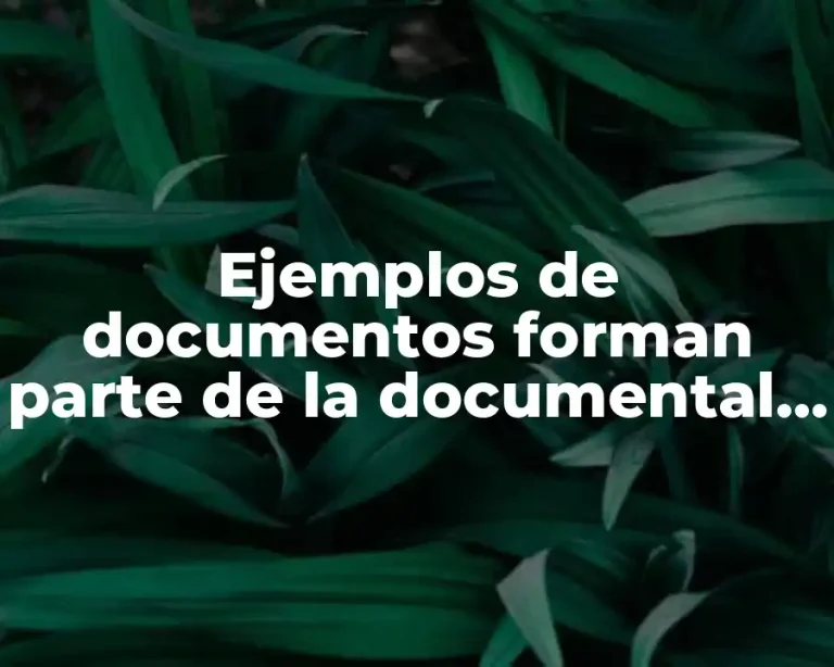 Ejemplos de documentos forman parte de la documental privada