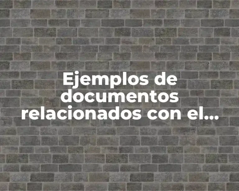 Ejemplos de documentos relacionados con el control de costos