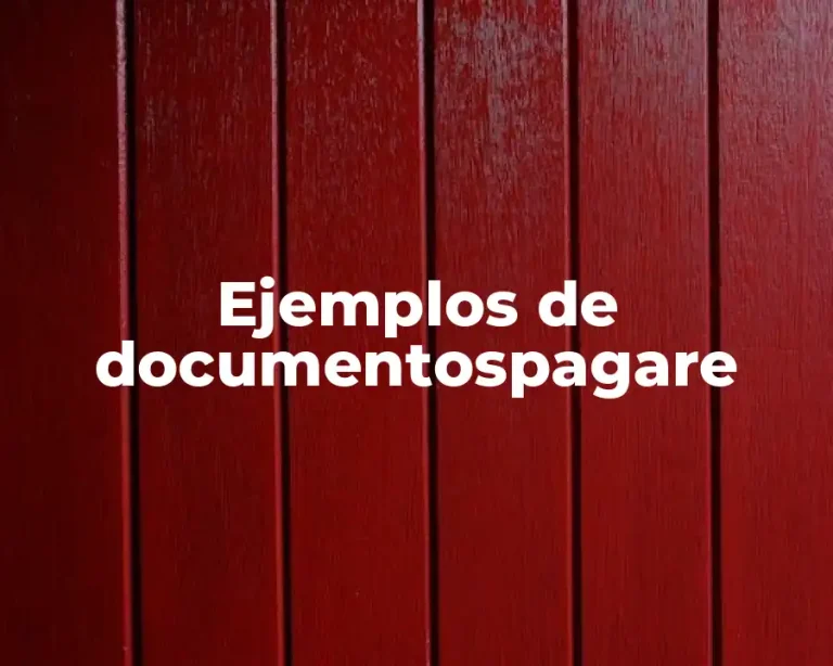 Ejemplos de documentospagare