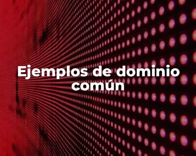 Ejemplos de dominio común