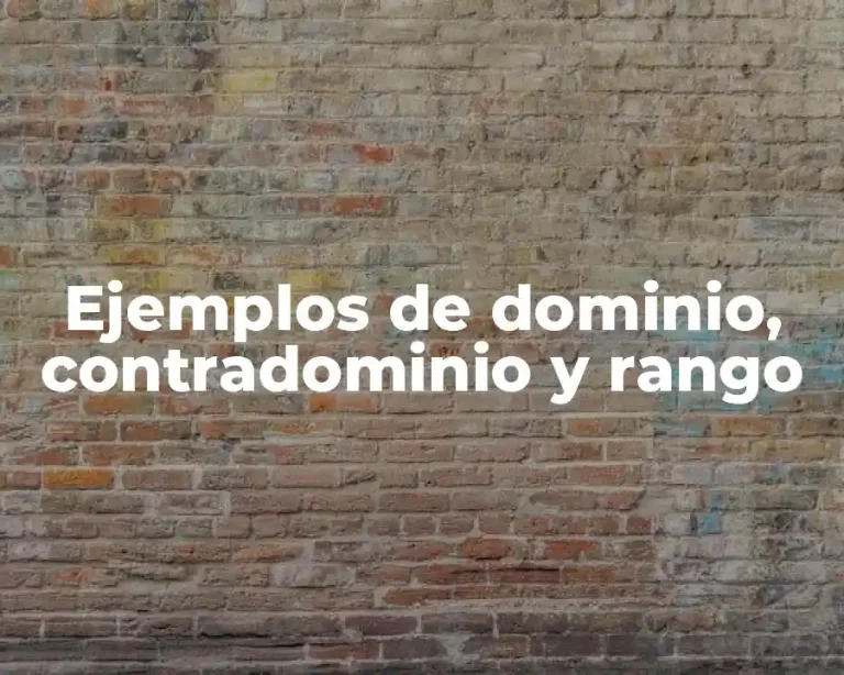 Ejemplos de dominio, contradominio y rango
