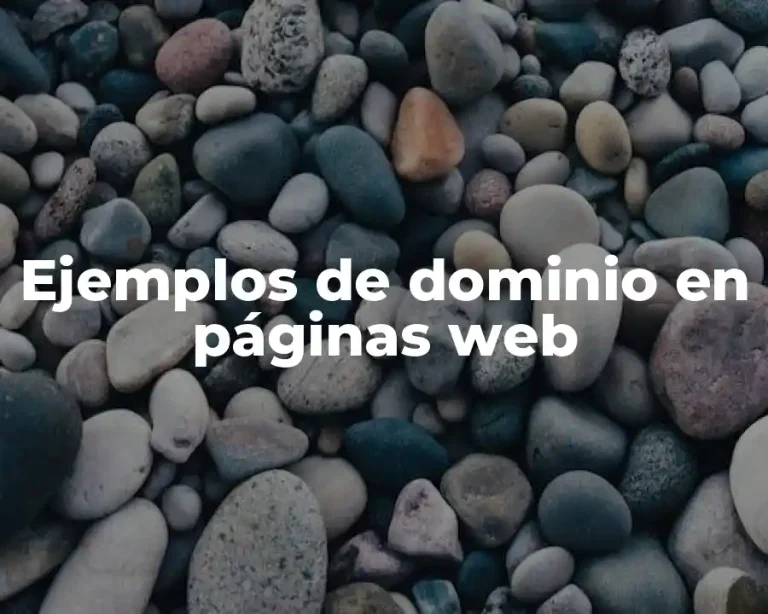 Ejemplos de dominio en páginas web