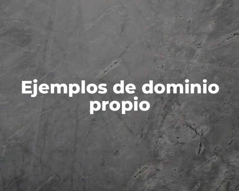 Ejemplos de dominio propio