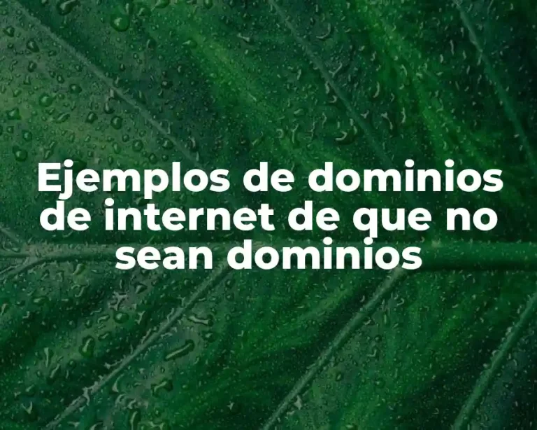 Ejemplos de dominios de internet de que no sean dominios