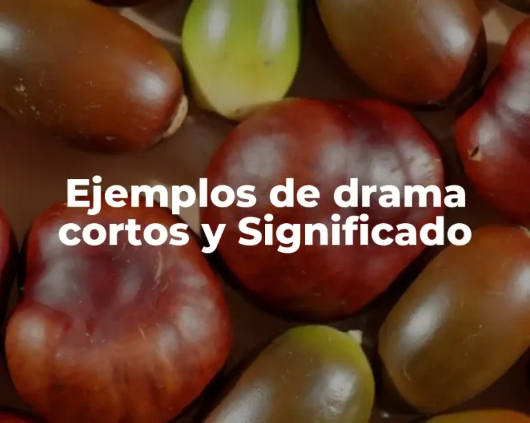 Ejemplos de drama cortos y Significado