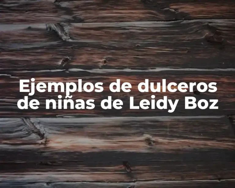Ejemplos de dulceros de niñas de Leidy Boz