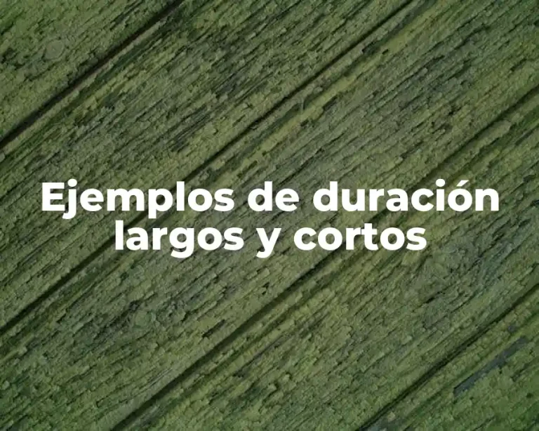 Ejemplos de duración largos y cortos