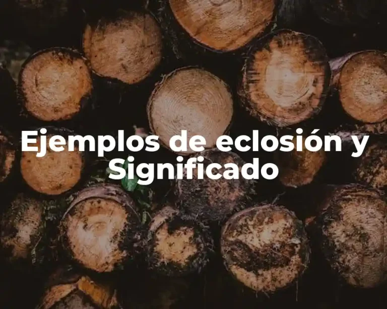 Ejemplos de eclosión y Significado