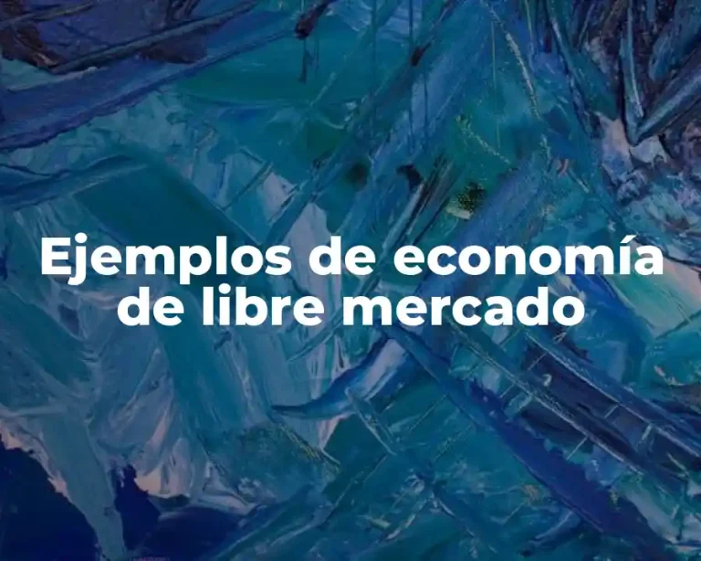 Ejemplos de economía de libre mercado