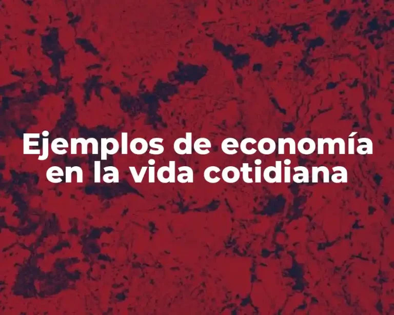Ejemplos de economía en la vida cotidiana
