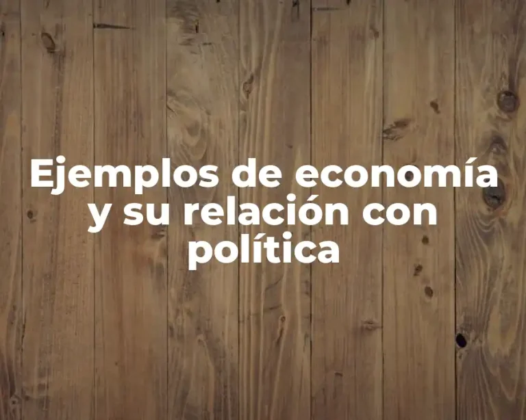 Ejemplos de economía y su relación con política