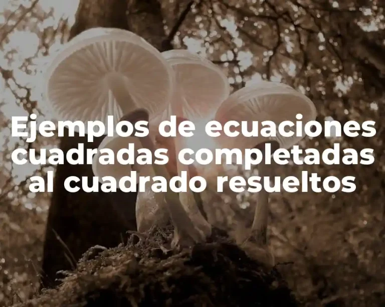 Ejemplos de ecuaciones cuadradas completadas al cuadrado resueltos