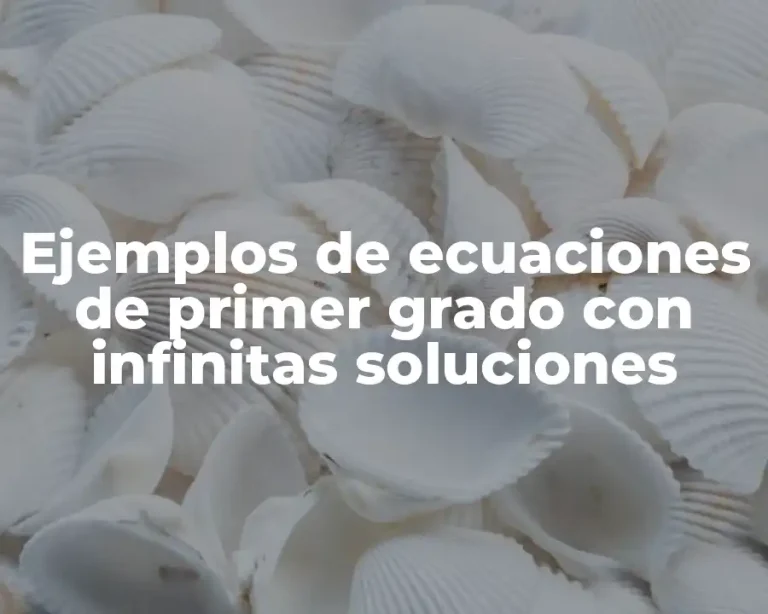 Ejemplos de ecuaciones de primer grado con infinitas soluciones
