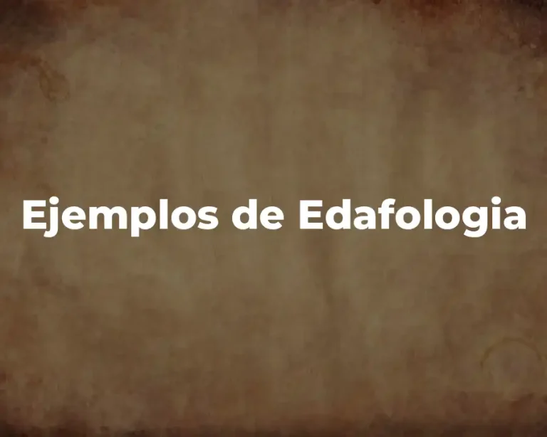 Ejemplos de Edafologia