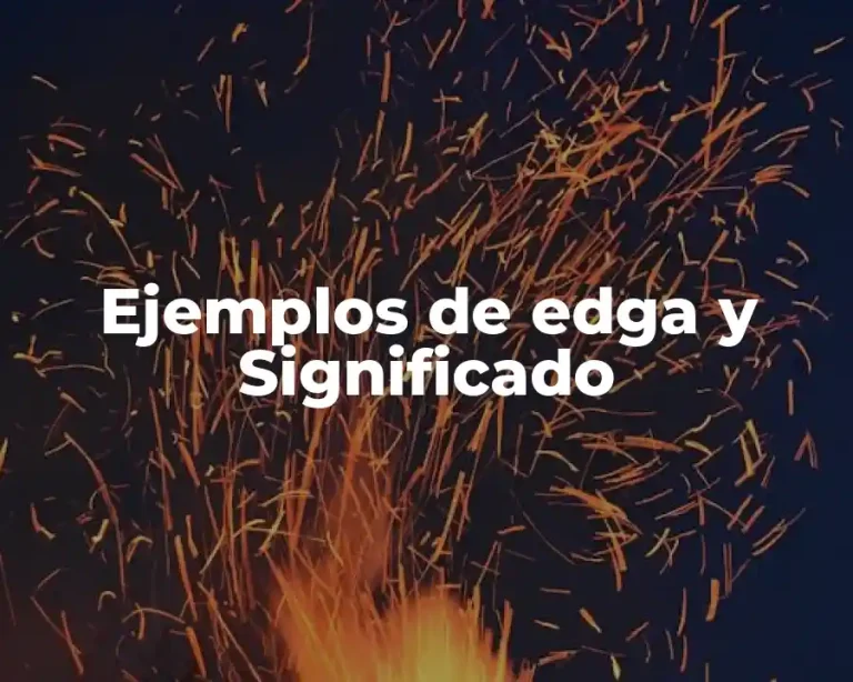 Ejemplos de edga y Significado
