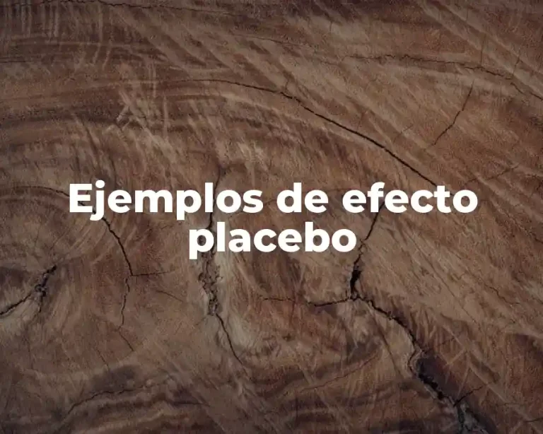 Ejemplos de efecto placebo