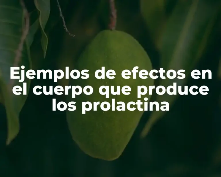 Ejemplos de efectos en el cuerpo que produce los prolactina