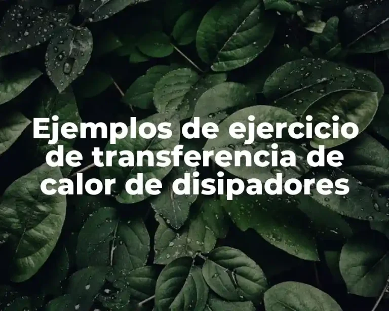Ejemplos de ejercicio de transferencia de calor de disipadores