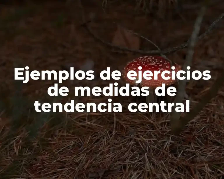 Ejemplos de ejercicios de medidas de tendencia central
