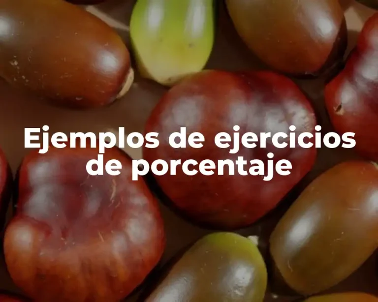 Ejemplos de ejercicios de porcentaje