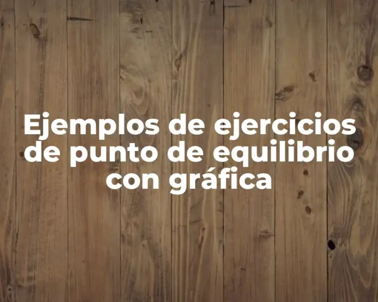 Ejemplos de ejercicios de punto de equilibrio con gráfica
