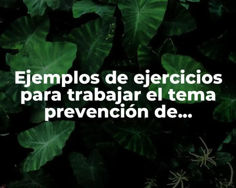 Ejemplos de ejercicios para trabajar el tema prevención de accidentes