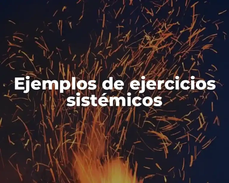 Ejemplos de ejercicios sistémicos