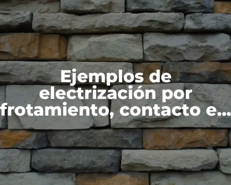 Ejemplos de electrización por frotamiento, contacto e inducción