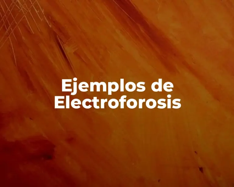 Ejemplos de Electroforosis