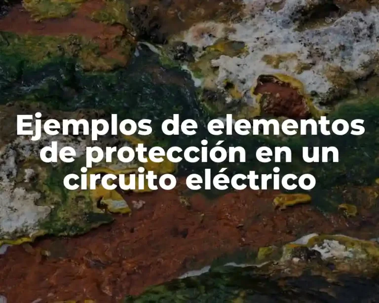 Ejemplos de elementos de protección en un circuito eléctrico