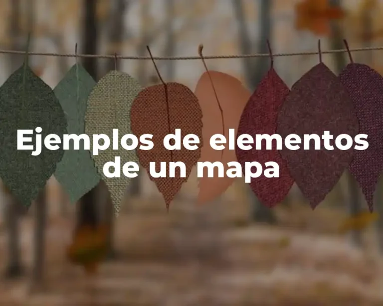Ejemplos de elementos de un mapa
