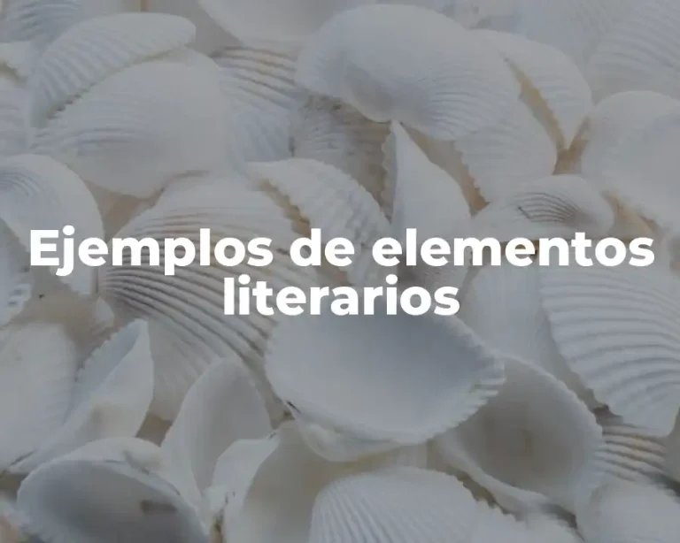 Ejemplos de elementos literarios