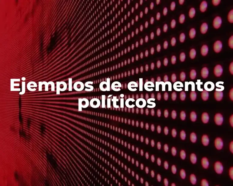 Ejemplos de elementos políticos