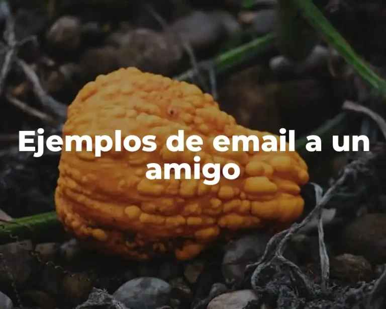 Ejemplos de email a un amigo