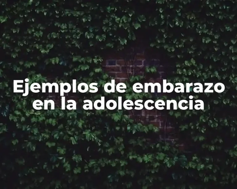 Ejemplos de embarazo en la adolescencia